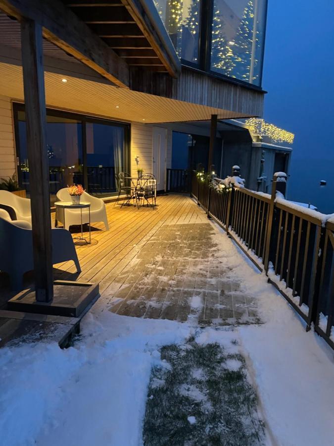 Panoramaresort In Hardangerfjorden Leilighet I Sjokanten Ved Hardangerfjorden For 7 Personer Boat , Sauna,Kajak, Sup For Rent Øystese Exterior foto